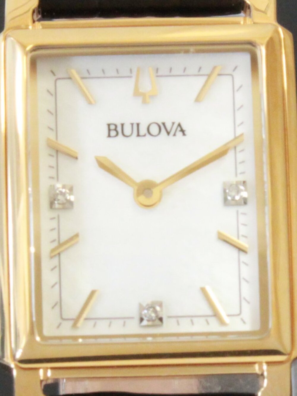 Bulova Ladies Sutton Classic Watch Diamond Accents MOP Dial Black Leather 21mm - Picture 10 of 11
